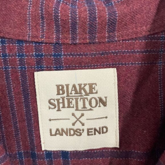 NWOT Lands' End Blake Shelton Mens 2XLT Button up Flannel Shirt - Picture 4 of 6